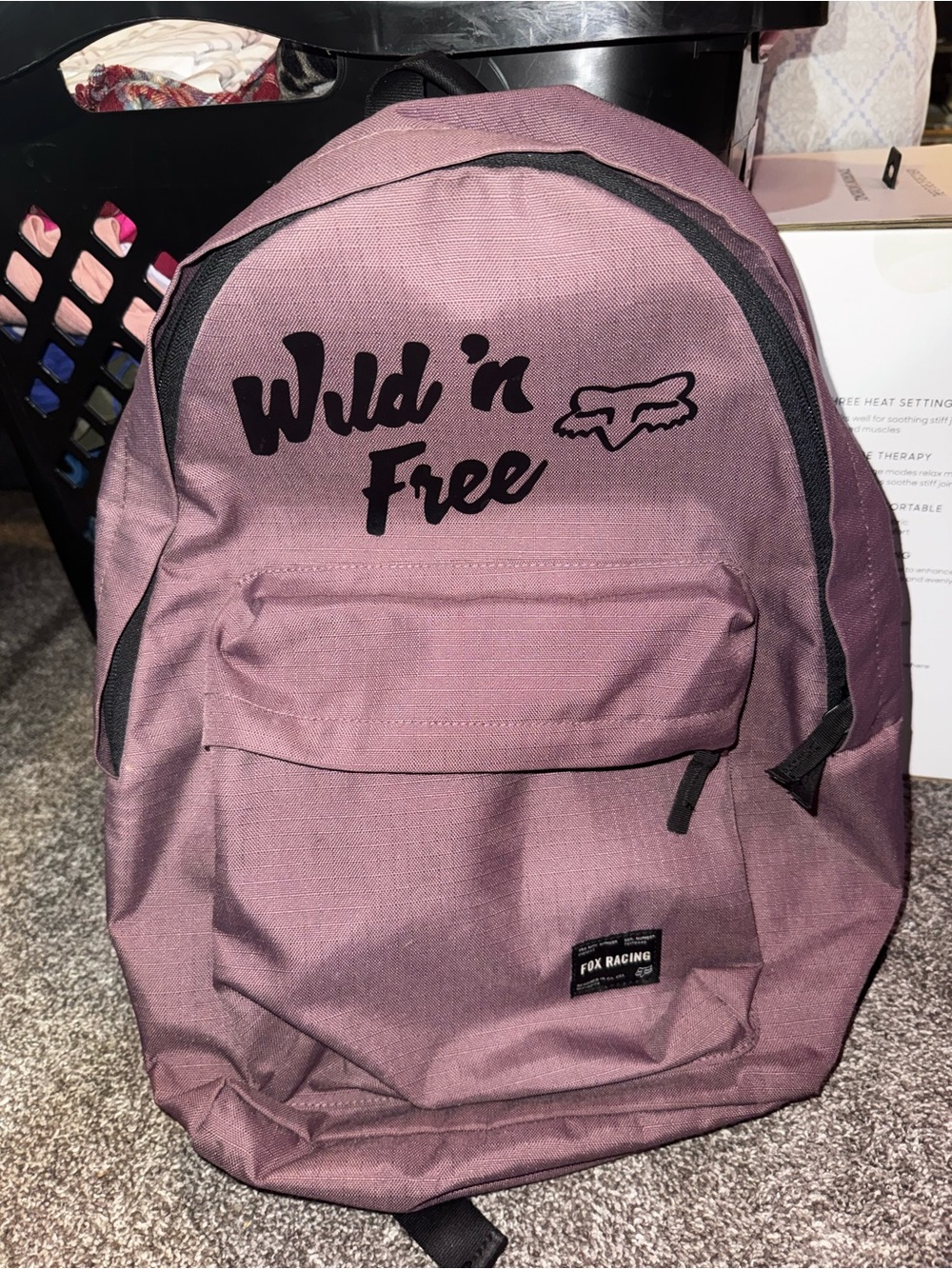 Fox Wild 'n Free Mauve Backpack with Black Accents